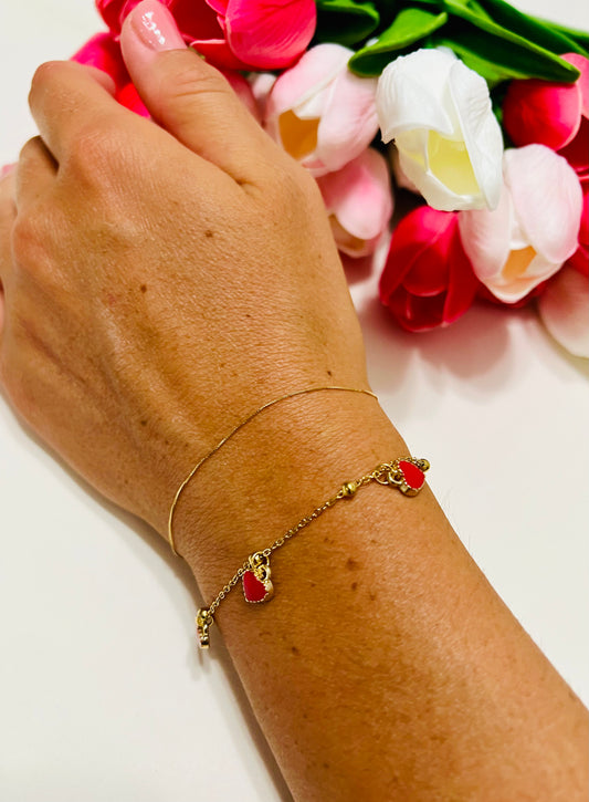 Bracciale con cuori